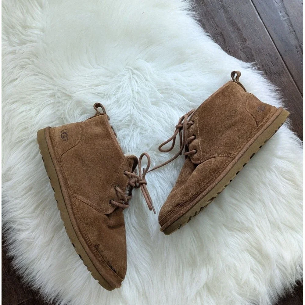 UGG Neumel Chestnut Brown Suede Ankle Chukka Boots Size 11